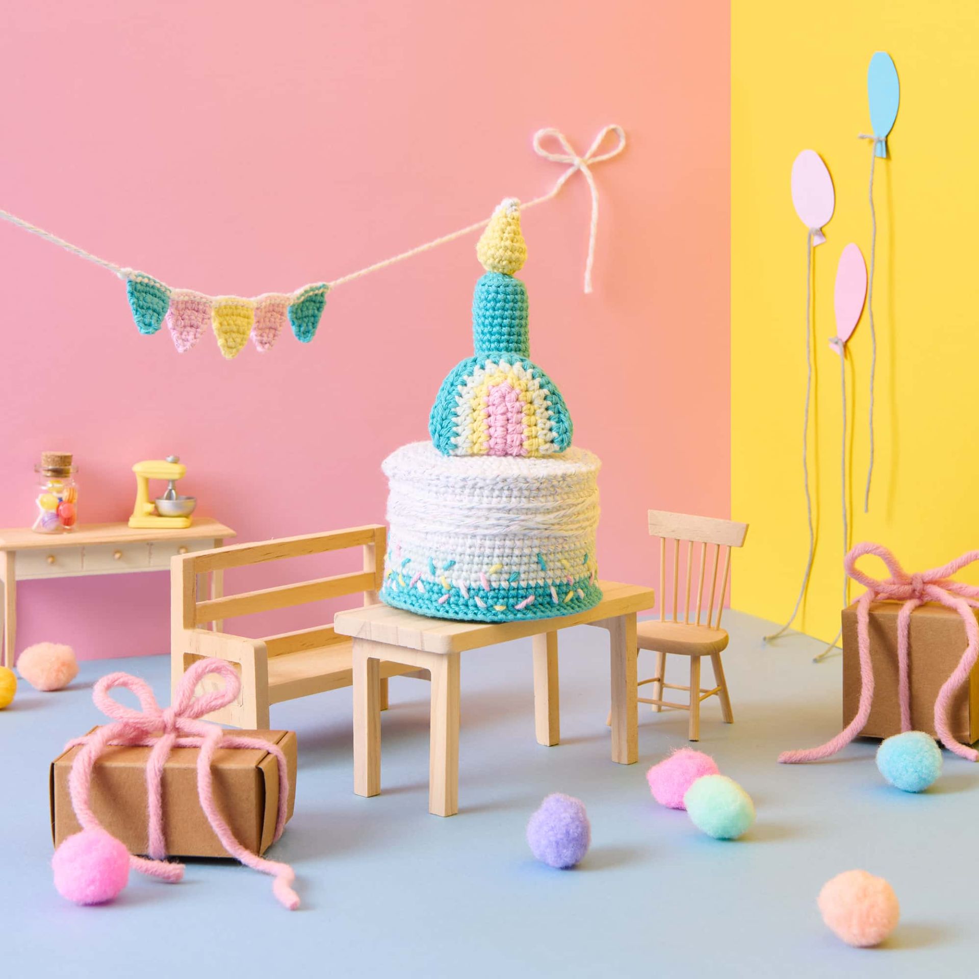 Gâteau d’anniversaire arc-en-ciel